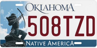OK license plate 508TZD