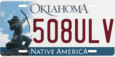 OK license plate 508ULV