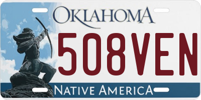 OK license plate 508VEN