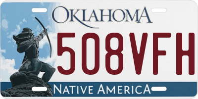 OK license plate 508VFH