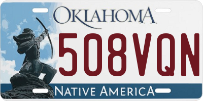 OK license plate 508VQN