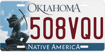OK license plate 508VQU