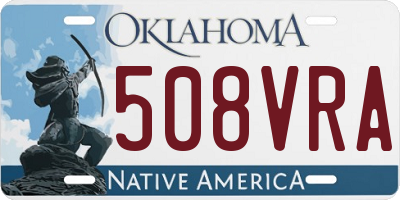 OK license plate 508VRA