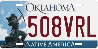 OK license plate 508VRL