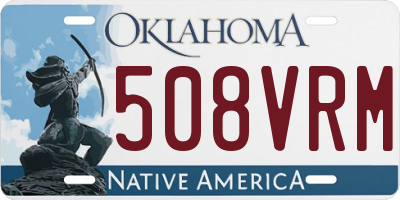 OK license plate 508VRM