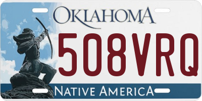 OK license plate 508VRQ