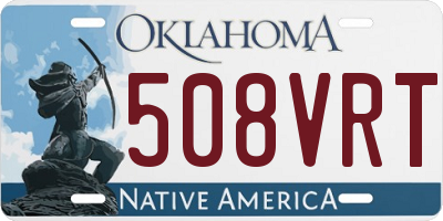 OK license plate 508VRT