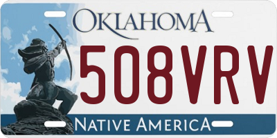 OK license plate 508VRV