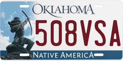 OK license plate 508VSA