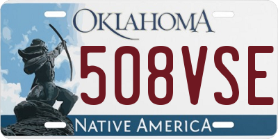 OK license plate 508VSE