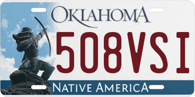 OK license plate 508VSI