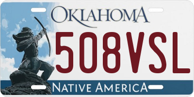 OK license plate 508VSL