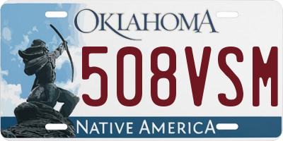 OK license plate 508VSM