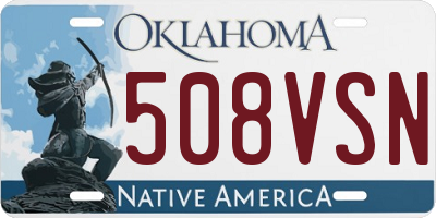 OK license plate 508VSN