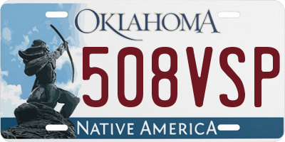 OK license plate 508VSP