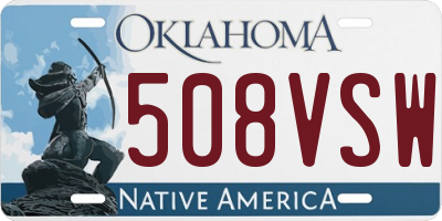 OK license plate 508VSW
