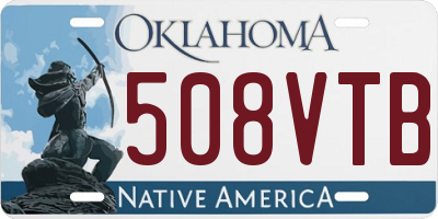 OK license plate 508VTB