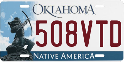 OK license plate 508VTD