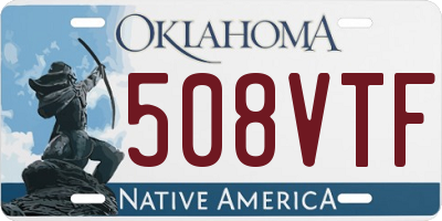 OK license plate 508VTF