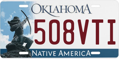 OK license plate 508VTI
