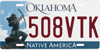 OK license plate 508VTK
