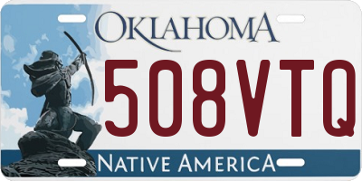 OK license plate 508VTQ