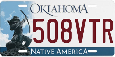 OK license plate 508VTR