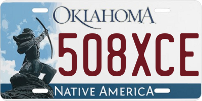 OK license plate 508XCE