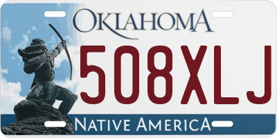 OK license plate 508XLJ