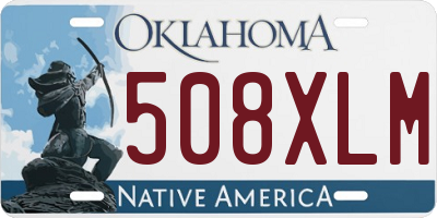 OK license plate 508XLM