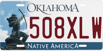 OK license plate 508XLW