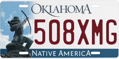 OK license plate 508XMG