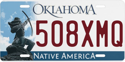 OK license plate 508XMQ