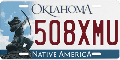 OK license plate 508XMU