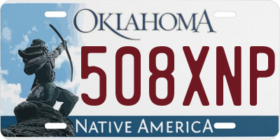 OK license plate 508XNP