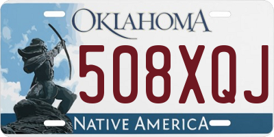 OK license plate 508XQJ