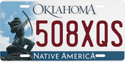 OK license plate 508XQS