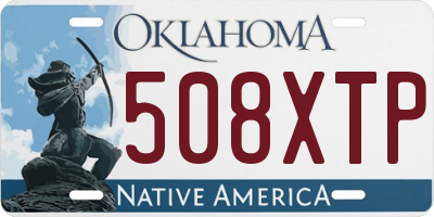 OK license plate 508XTP