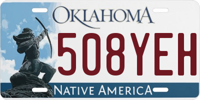 OK license plate 508YEH