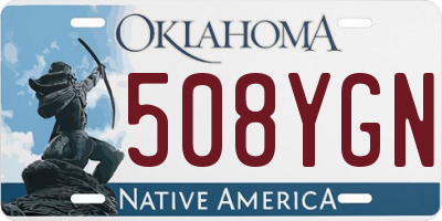 OK license plate 508YGN