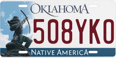 OK license plate 508YKO