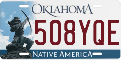 OK license plate 508YQE