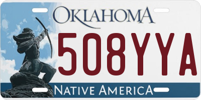 OK license plate 508YYA