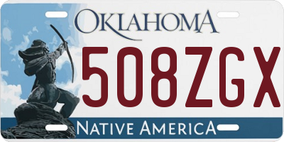 OK license plate 508ZGX