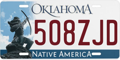 OK license plate 508ZJD