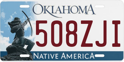 OK license plate 508ZJI