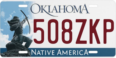OK license plate 508ZKP
