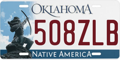 OK license plate 508ZLB