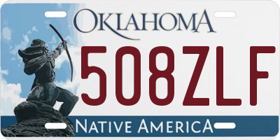 OK license plate 508ZLF