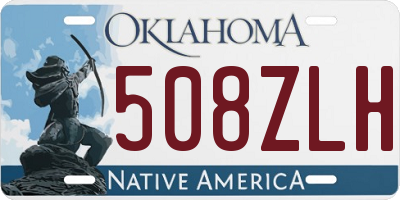 OK license plate 508ZLH